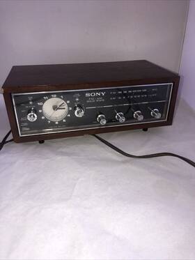 Bfc-55w Sony Vintage Am Fm Clock Radio Works