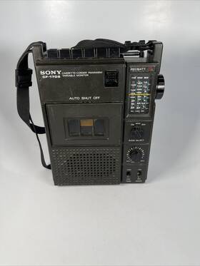 Cf-170s Sony Cf170s Vintage Cassette Corder Fm Mw Sw Variable Monitor Tape Radio Rare