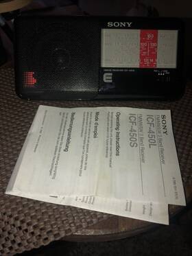 Icf-450s Sony Fm/mw/sw Rare