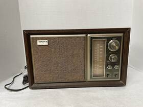 Icf-9550w Sony Icf-955w Wood Radio Am Fm Bookshelf Works