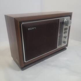 Icf-9740w Sony Icf-974w Vintage Wood Am/fm Radio Tested Works Classic Retro 1970s
