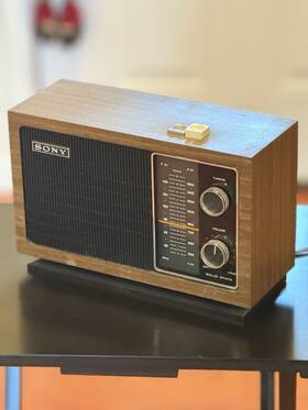 Tfm-9340w Sony Vintage Am Fm Shelf Radio Model Works