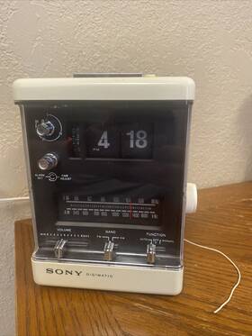 Tfm-c550w Sony Tfm-c55ow Vtg 70s Digimatic Am/fm Radio Alarm Clock Flip Numbers Works