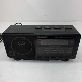3838blk Sound Design Vintage Am Fm Electronic Clock Radio 80s Black
