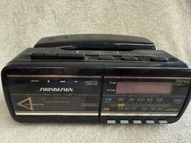 7580blk Sounddesign Vintage Clock Radio Cassette Player Landline Tested And Works