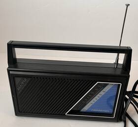 2206 Soundesign Vintage Am/fm Portable Radio Battery Or Electric Original Box