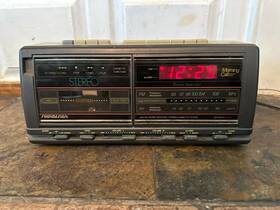 344mgy Soundesign Vintage Electronic Digital Clock Radio Cass. Recorder Tested