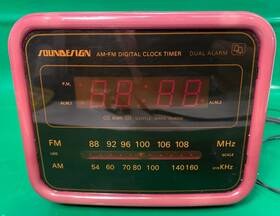 3635pr Soundesign 80s Am/fm Digital Clock Timer Dual Alarm Radio - Read Desc