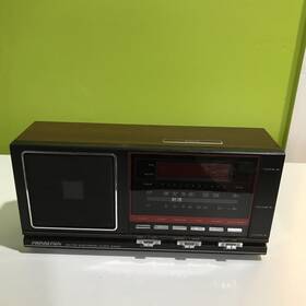 3657blk Soundesign Clock Radio Model #3657 Black Vintage Works Am/fm