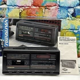 3844blk Soundesign Vintage Am/fm Stereo Electronic Clock Radio Cassette Player