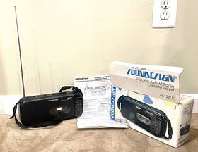 4612blk Soundesign Vtg Portable Am/fm Radio Cassette Player. 4612blk. Orig Box. Works