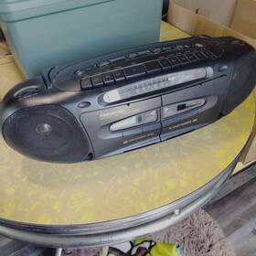 473sap Soundesign Vintage Double Cassette Player Recorder Am/fm Stereo Radio Boombox