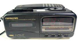 7569blk Soundesign Vintage Am/fm Electronic Clock Radio Cassette Telephone