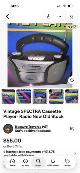 Mcp-50 Spectra Vintage Am/fm Cassette Player Radio