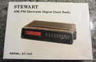 St-252 Stewart Vtg Faux Wood Digital Clock Radio Model