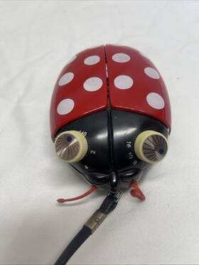 22825 Stewart Vintage Ladybug Am Radio Rare Working Collection Red White Dots Htf