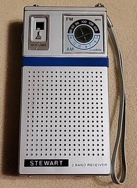 A5a9lst-318 Stewart 2 Band Receiver Radio Tested And Working Am Fm Model