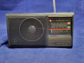 St841c Stewart Vintage Am / Fm Portable Radio Model Working