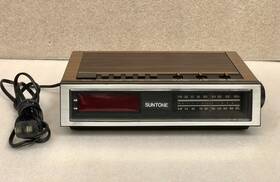 Suntone Rr-049 Vtg 1984 Hong Kong Clock Radio Red Digital Tested Works Euc