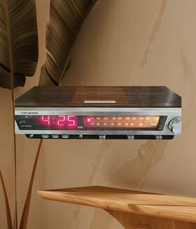 Sy3994 Sylvania Stereo Electronic Clock Radio Rare Vintage 1970s