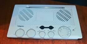 X234 Tailgater Vtg Retro Portable Am/fm Radio Wallmount Aqua Blue Model Works