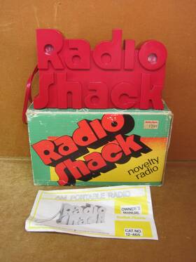 12-435 Tandy Vintage 1979 Radio Shack Novelty Am Red Retro Store Promo