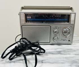 Tc55 Technisonic Vintage Portable Am Fm Radio Tv Sound Model Working No Antenna