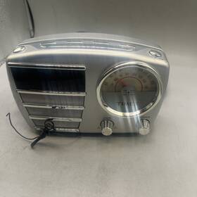 T247s Timex Working Alarm Clock Radio Black Silver Retro Tested