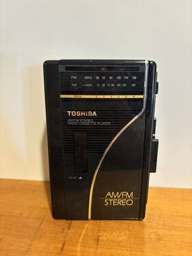 Kt-a810 Toshiba Portable Am/fm Stereo Cassette Player Vintage- Tape Working