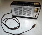Tr-1066 Continental Vintage Transitor Am Radio Used Working Condition Leather Case