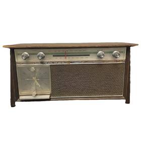Mic2954a86 Truetone Vintage Alarm Clock Radio Am/fm Wood Model Japan Works