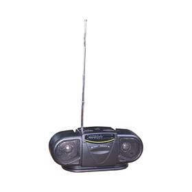 Twin Speaker K9404 Vintage Am Fm Portable Radio Black Battery Operated Working