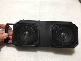 A-3971 Ultronic Portable Am/fm Radio No Power Cord Splits Into Two Black