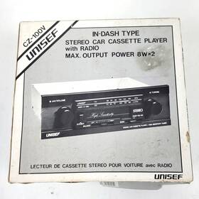 Cz-100v Unisef 011293341015 Vintage In-dash Type Stereo Car Cassette Player With Am/fm Radio