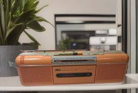 Cx-208 Unitech Vintage Pink Peach Cassette Player Am Fm Stereo Radio