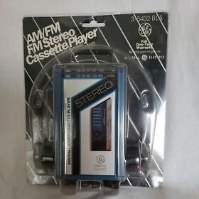 3-5422a Vintage Ge Stereo Am Fm Radio Cassette Tape Player Walk Man New