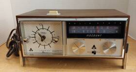 Cr-1280 Viscount Vintage 1970s Model Transistor Am/fm Clock Radio