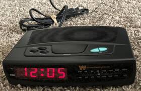 Wcr-15313 Westinghouse 15313 Black-westinghouse Am/fm Digital Alarm Clock Radio Tested Works