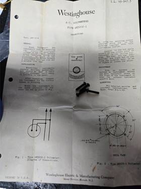 Anv-19-a Westinghouse An3202-1 Original Vintage 1945 Am3202-1 Instructions And Screws Ww2