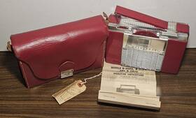 H-372p4 Westinghouse Vintage Portable Tube Radio Am -red For Parts