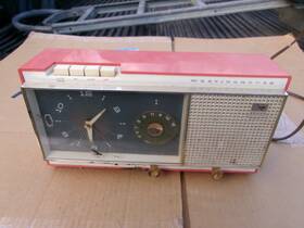 H-720t5a Westinghouse Vintage Am Clock Radio Coral Pink Mid Century Retro #h720t5a