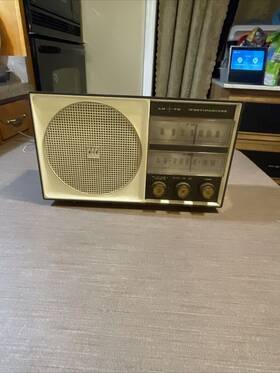 H-765n7 Westinghouse Vtg Fm/am Radio Egg Shell White And Grey Great Sound Fastship