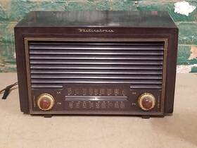 H-307t7 Westinghouse H307t7 Am/fm Table Radio 1950 Brown - As-is Parts Case Cracked