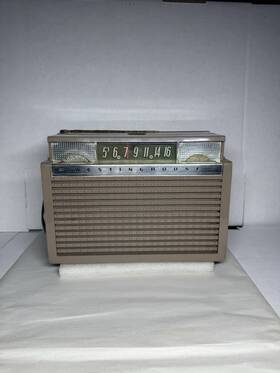 H-521p4 Westinghouse H521p4 Vtg Portable Tube Radio Am Mid Century Beige Read Desc