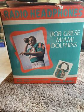 Wwm-1 World Wide Mercantile Corp Vintage 1974 Bob Griese Radio Am Headphones In Original Box