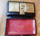 X100kc Electro Brand Vtg Travel Clock Radio Jewels Leather Case Works X100kc Electro Brand Vtg Travel Clock Radio Jewels Leather Case Works