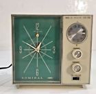 Yc503ra Admiral Vintage Art Deco Solid State Clock Radio Aqua Face