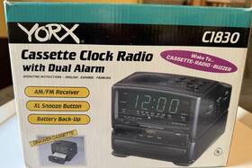 C1830 Yorx Cassette Clock Radio Model New In Opened Box 1994 Never Removed