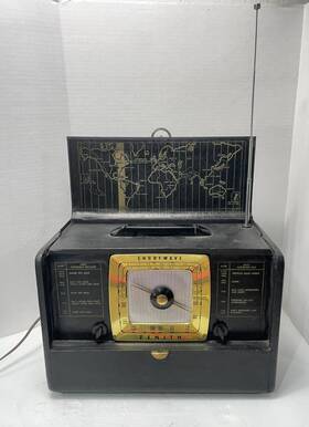 10z-901 Zenith Vintage Oceanic Short Wave Tube Radio Model Working Rare 16 Inch