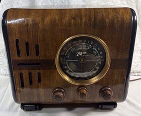 5-s-218 Zenith 1937 Cube Radio Good Condition And Functional Antique Very Rare